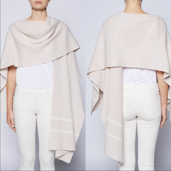 Brochu Walker 30% Cashmere 70% Wool Moore Wrap Shawl Scarf One Size - Picture 2 of 9